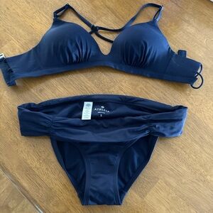Athleta Navy Blue Two-Piece Bikini Set